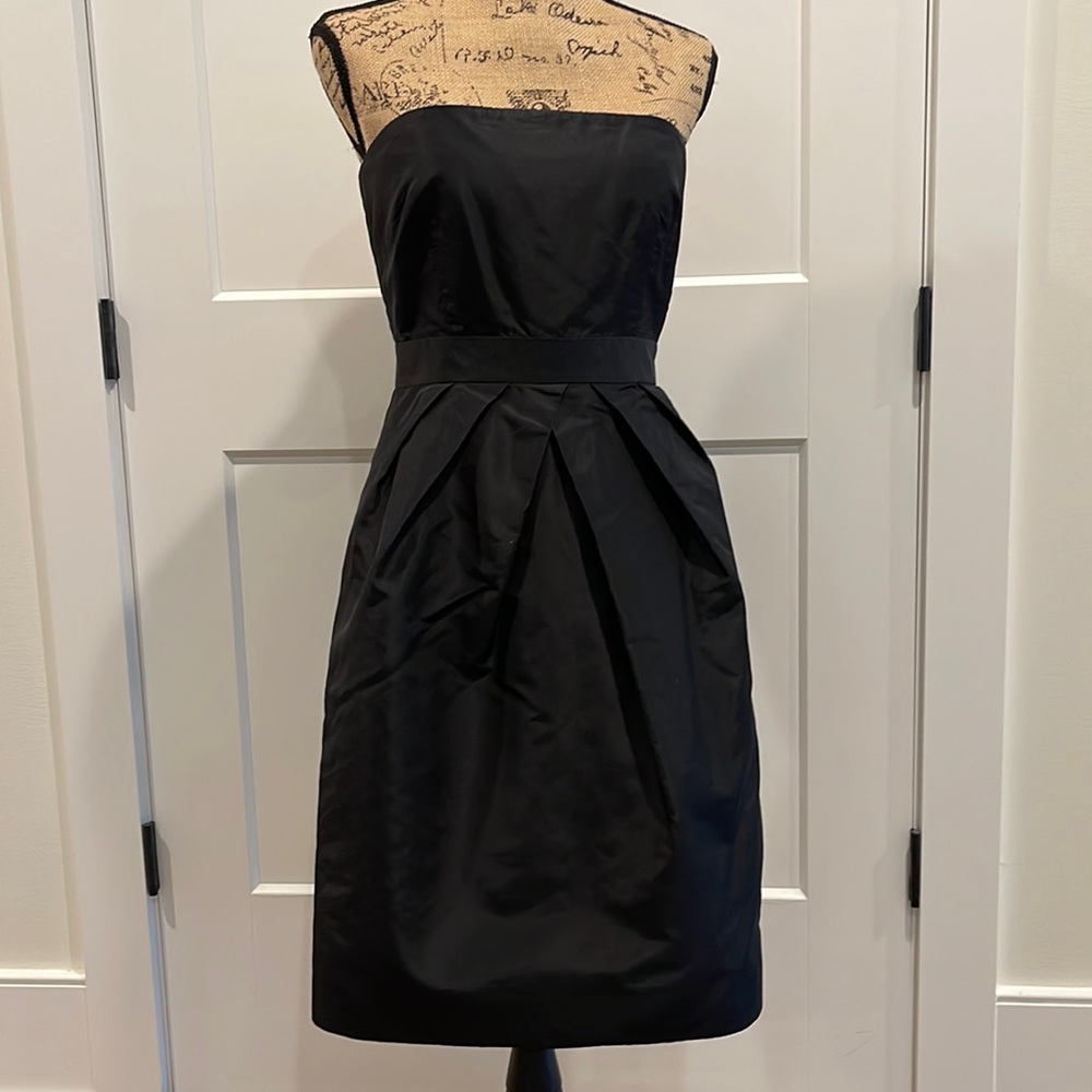 Black Strapless Silk Dress